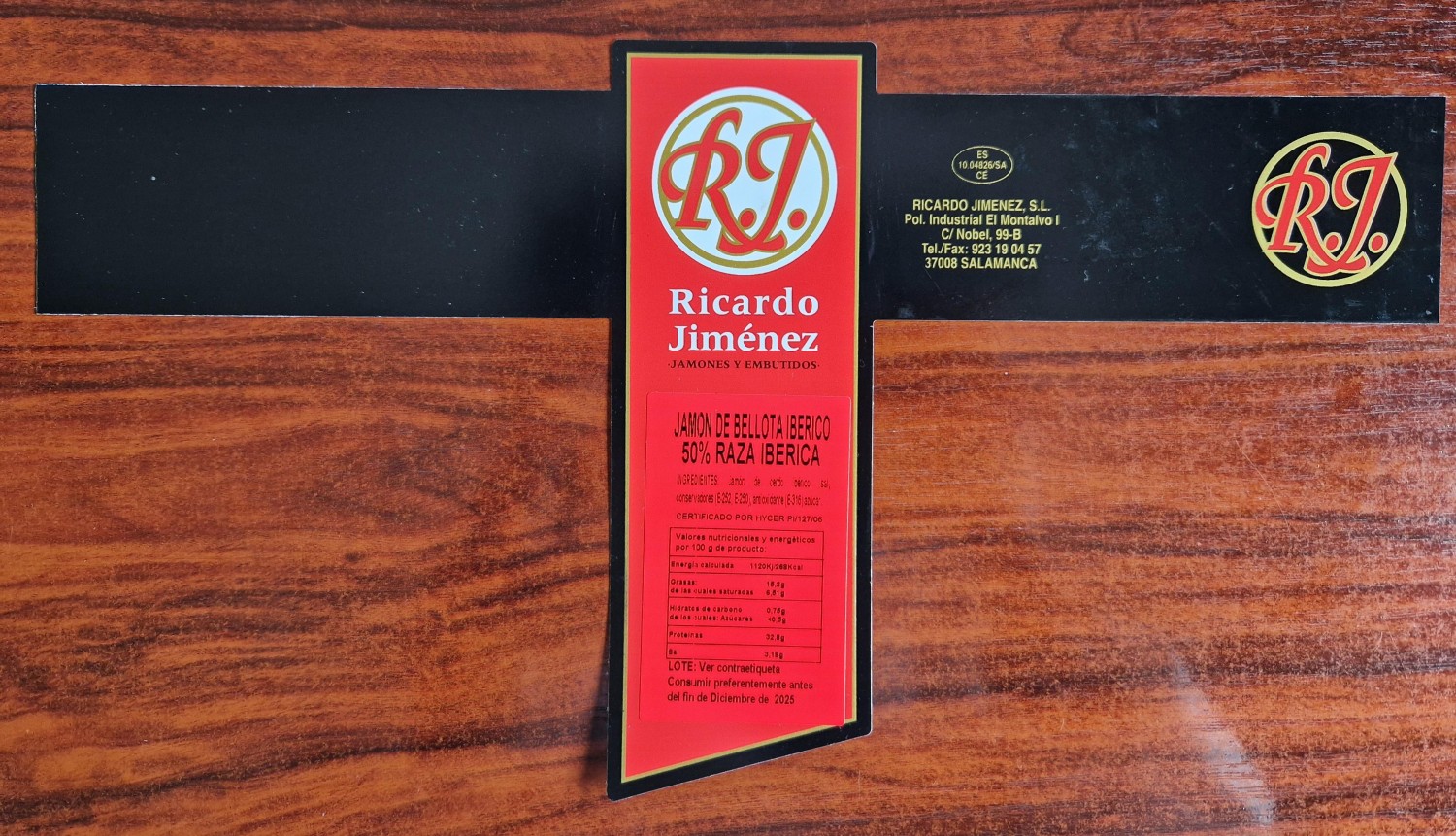 Jamón de bellota ibérico 50% raza ibérica, Ricardo Jiménez - foto 2