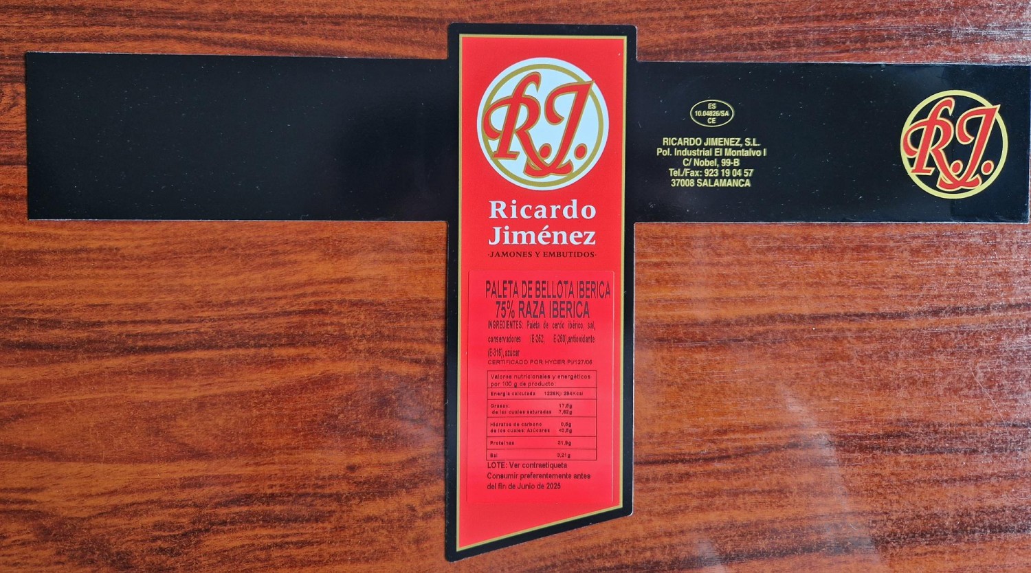 Paleta de bellota ibérica 75% raza Ibérica Ricardo Jiménez  - foto 2
