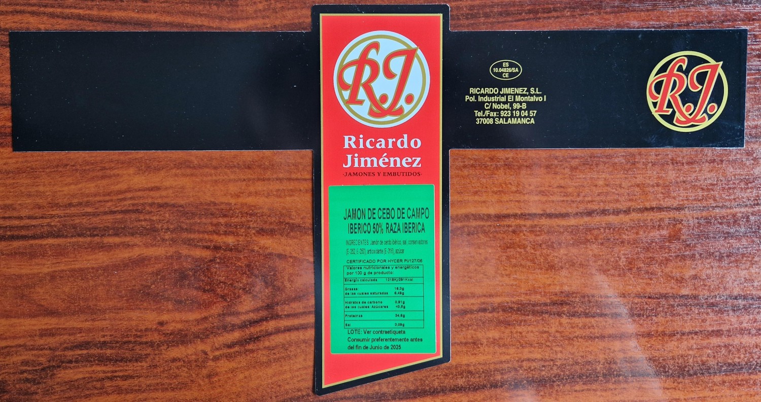 Jamón de cebo de campo ibérico 50% raza Ibérica, Ricardo Jiménez  - foto 2