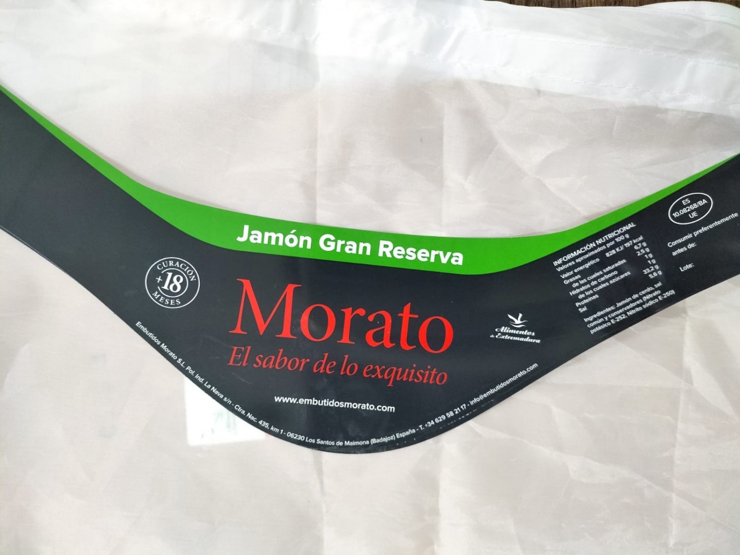 Jamón Gran Reserva Bodega Morato. Curación +24  meses  - foto 2