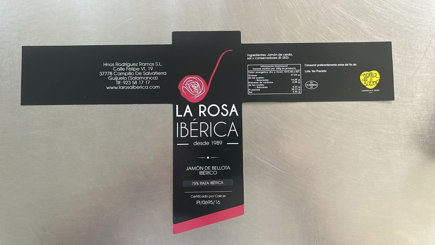 Jamón de Bellota ibérico 75% raza Ibérica /Sello Calidad Garantizada  - foto 2